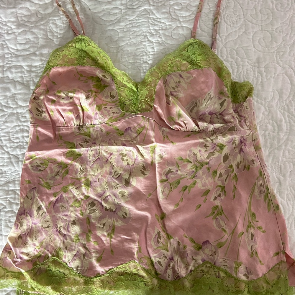 Floral Lace Trim Camisole